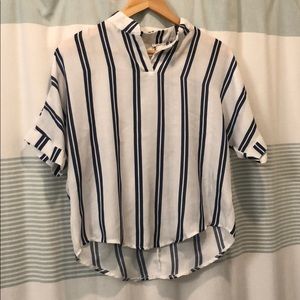 Navy Blue striped shirt